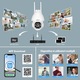 Camera de supraveghere 8MP WIFI Sricam SH039B Plus SriHome, Exterior, UltraHD 4K, Conectare Telefon / PC, Night Vision Color, Alarma, Auto Tracking, Rezistenta la Apa, alb