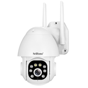 Camera de supraveghere 8MP WIFI Sricam SH039B Plus SriHome, Exterior, UltraHD 4K, Conectare Telefon / PC, Night Vision Color, Alarma, Auto Tracking, Rezistenta la Apa, alb