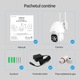 Camera de supraveghere 8MP WIFI Sricam SH039B Plus SriHome, Exterior, UltraHD 4K, Conectare Telefon / PC, Night Vision Color, Alarma, Auto Tracking, Rezistenta la Apa, alb