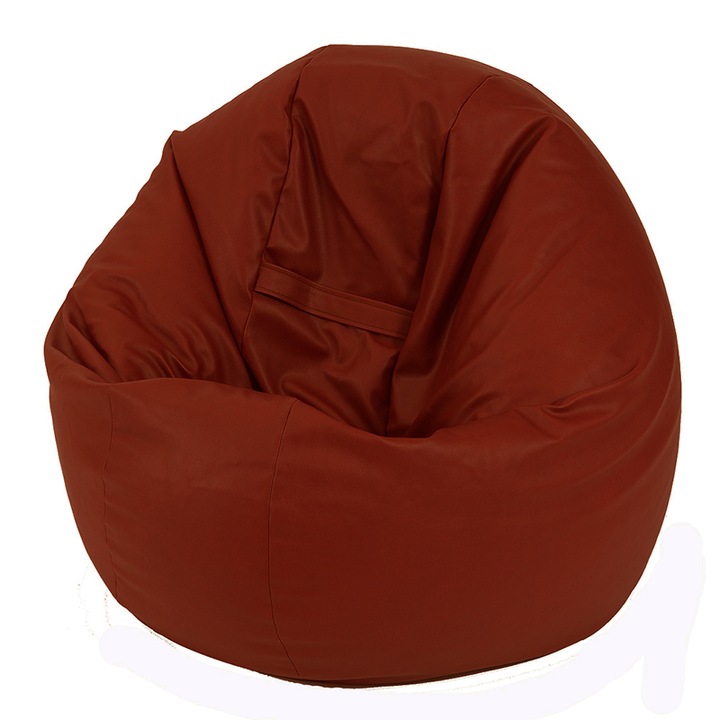 Калъф за пуф Pufrelax Relaxo, 210л., Burgundy, Не съдържа пълнеж, Еко кожа