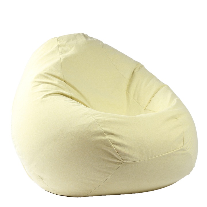 Пуф Pufrelax, круша, 320л., Nirvana Grande - Lemon, Перящ се калъф, Пълнеж от Полистиролни перли, Гама Premium