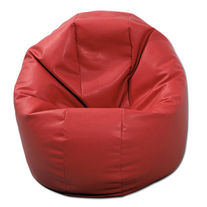Калъф за пуф Pufrelax Relaxo, 210л., Rosu, Без пълнеж, Еко кожа