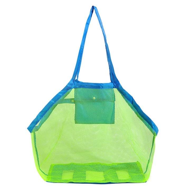 Geanta de plaja compacta pentru jucarii, 60x45x22 cm, culoare Verde/Albastru