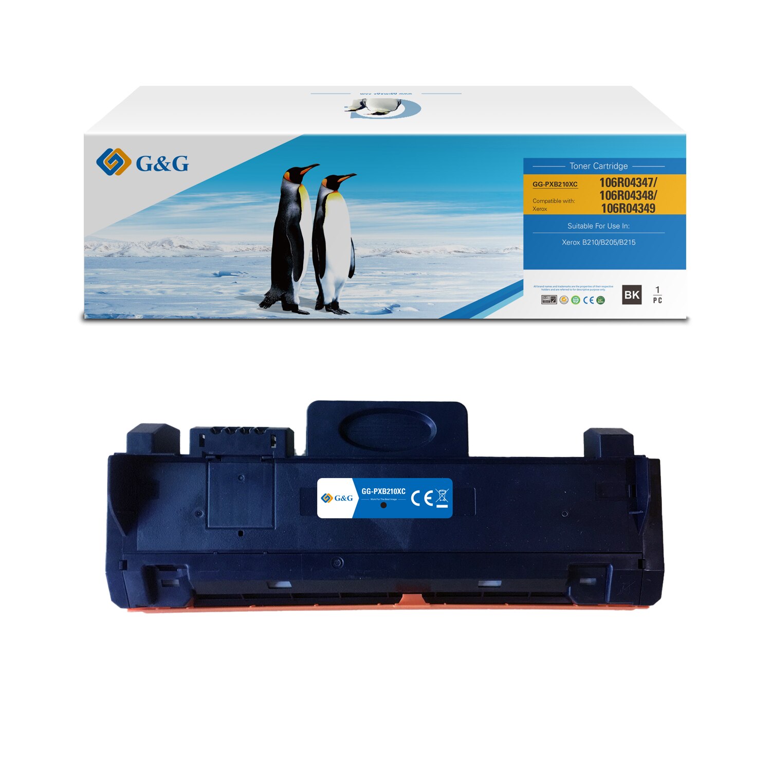 Cartus Toner G&G compatibil cu Xerox B205V_NI (106R04348), 3000 pag, black