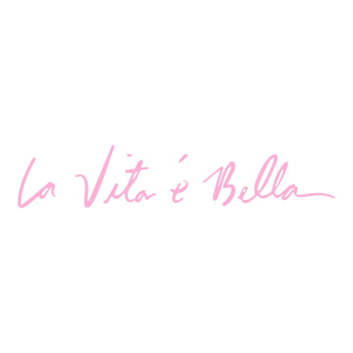 Sticker auto ''La vita bella'', 20x7 cm, Roz