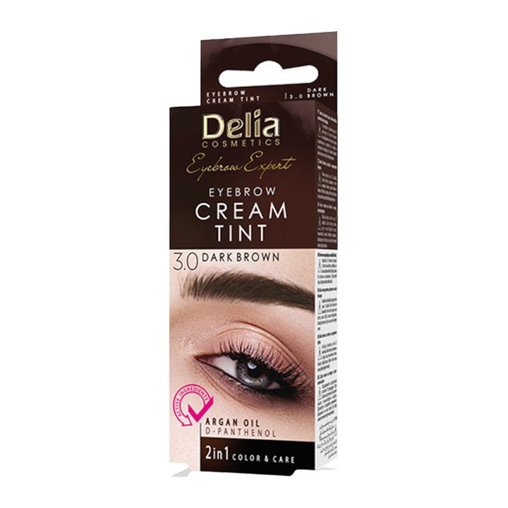 Vopsea pentru Sprancene 3 Dark Brown Delia