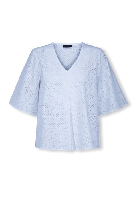 Bluza cu maneca scurta din dantela Marlie Peppercorn, Albastru deschis