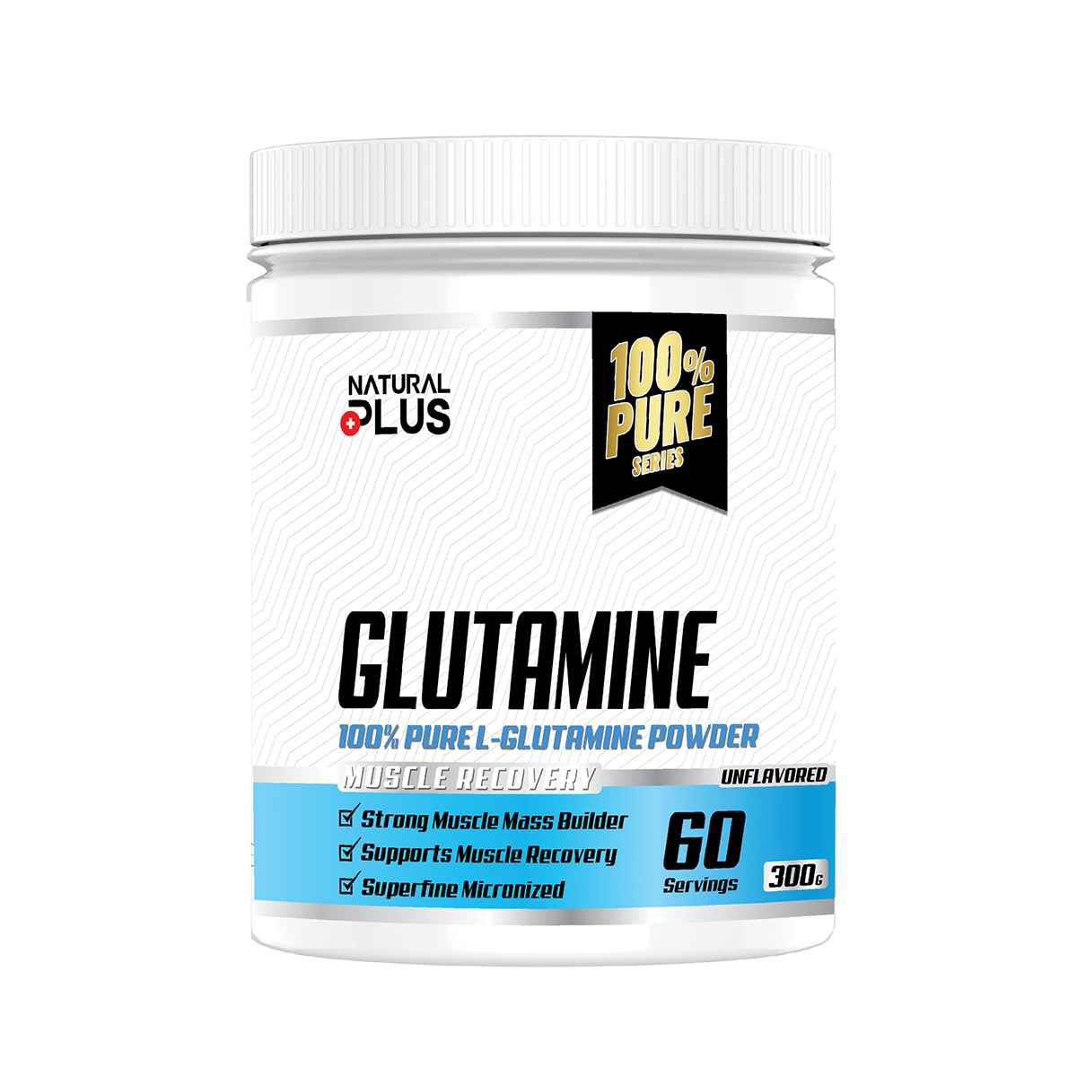 Glutamina Natural Plus 300 g pentru refacerea sisitemului muscular