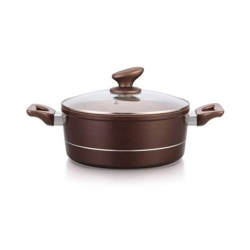 Cratita ceramica marmorata Grunberg GR355, 24 cm, 3.7 l, Capac