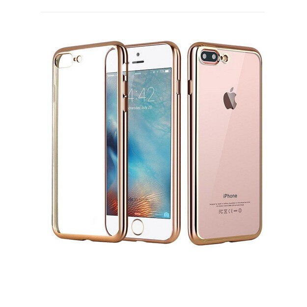 Husa din silicon Electroplating pentru Iphone 7 Plus, auriu