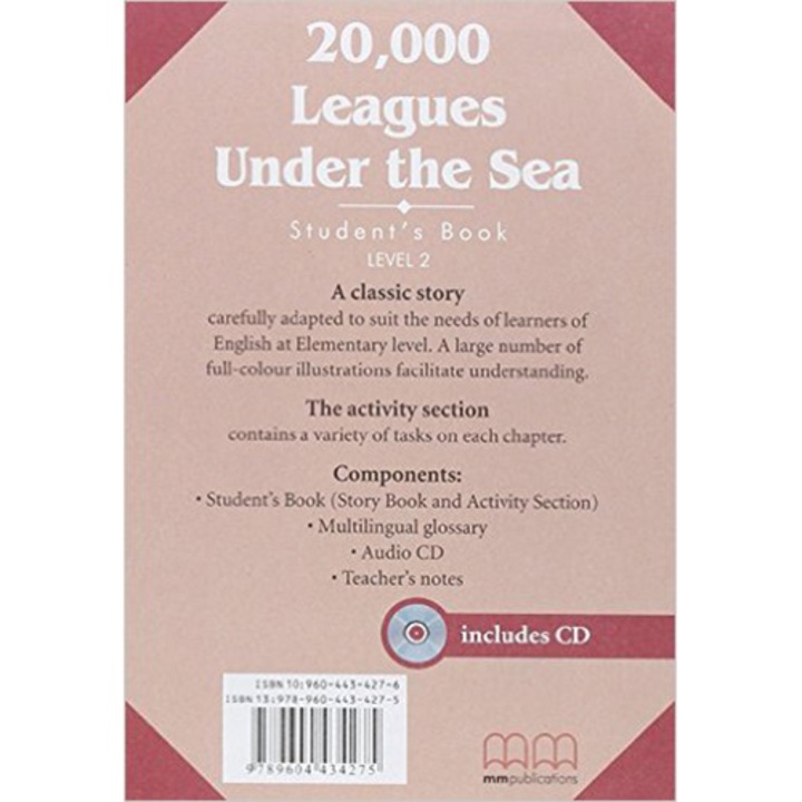 20.000 Leagues Under The Sea Student'S Pack (Student Book, Glossary And CD), Reader Level 2 - Jules Verne