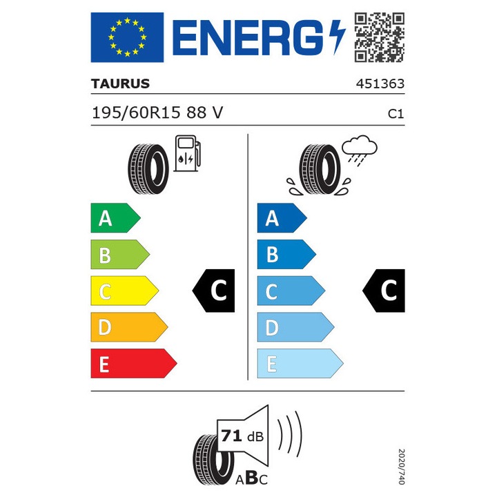 Anvelopa vara TAURUS 195/60R15 88V HIGH PERFORMANCE pentru autoturisme