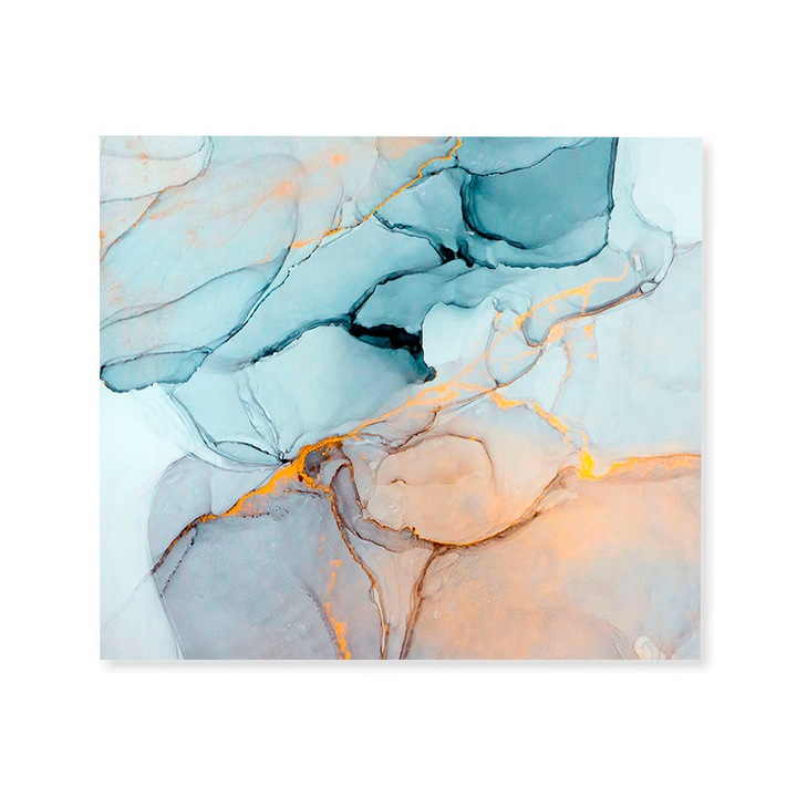 Декоративен безопасен стъклен панел за кухня, защита на печка, против пръски, безопасно стъкло 6мм, октопод, щампован Многоцветен, oct224-75x65