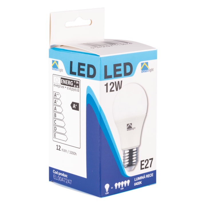 Bec LED EVO NEW, 12W echivalent 100W, Lumina Alba Rece 6400K, 960 lm, E27, 220-240V