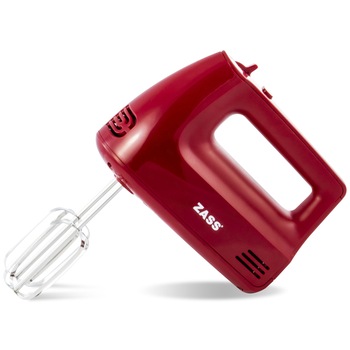 Mixer de mana Zass ZHM 10 RL Red Line, 300W, 5 trepte de viteza, functie Turbo, 2 teluri pentru amestec + 2 teluri pentru malaxare Mixer de mana Zass ZHM 10 RL Red Line, 300W, 5 trepte de viteza, functie Turbo, 2 teluri pentru amestec + 2 teluri pentru malaxare
