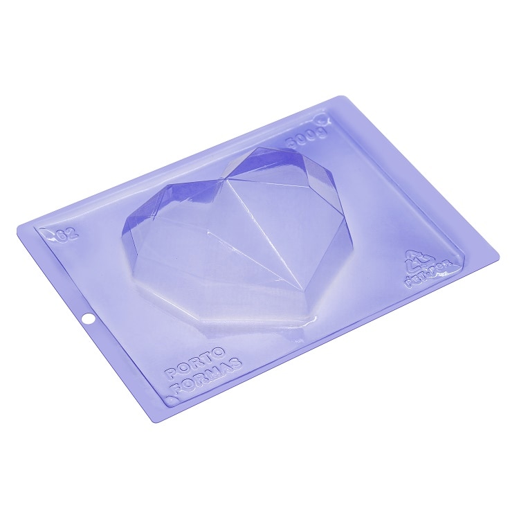 Set matrita ciocolata inima diamant 3D 500g 14.8 x 12.7 cm, 3 parti ...