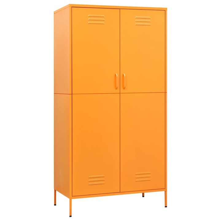 Sifonier vidaXL, Otel, 90 x 50 x 180 cm, Galben