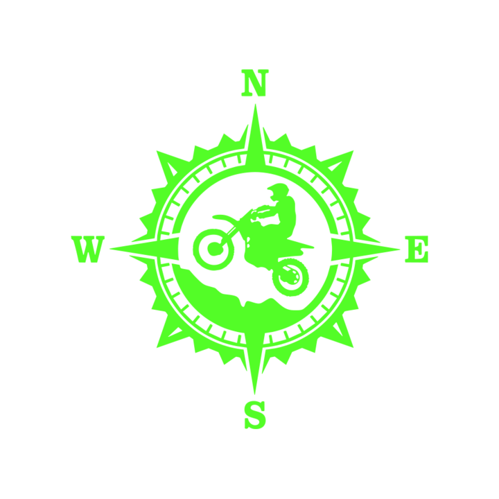 Sticker auto ''Moto-cross nwse'', 20x20 cm, Verde