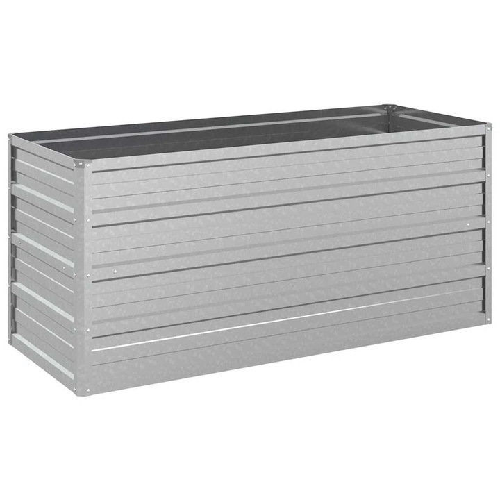 Strat inaltat de gradina vidaXL, argintiu 100x40x45 cm otel galvanizat 3.28 kg 316897