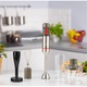 Blender vertical Zelmer ZHB4652 VARIO, 1400W, 4 lame, picior metalic, Functie TURBO, Dozator 700 ml, tocator 500 ml, gri