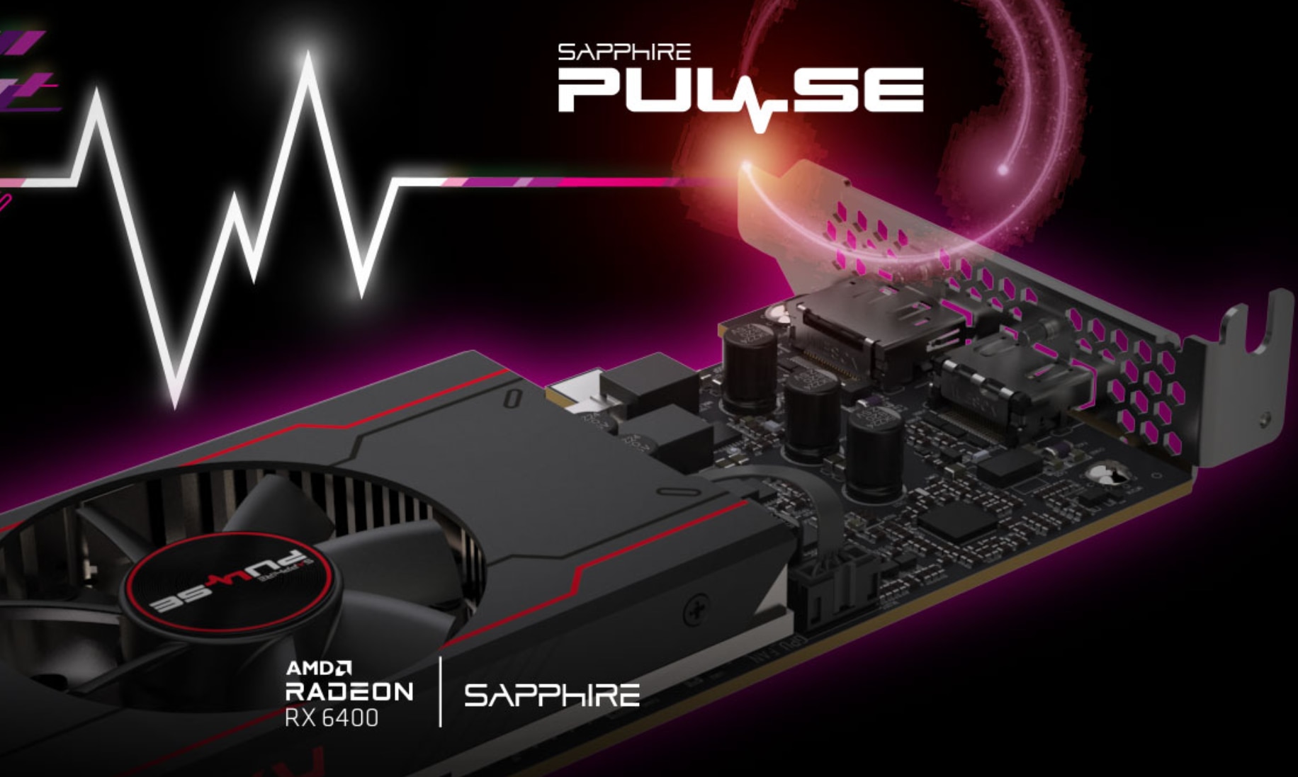 Placa video Sapphire Radeon™ RX 6400 PULSE GAMING, 4GB GDDR6, 64