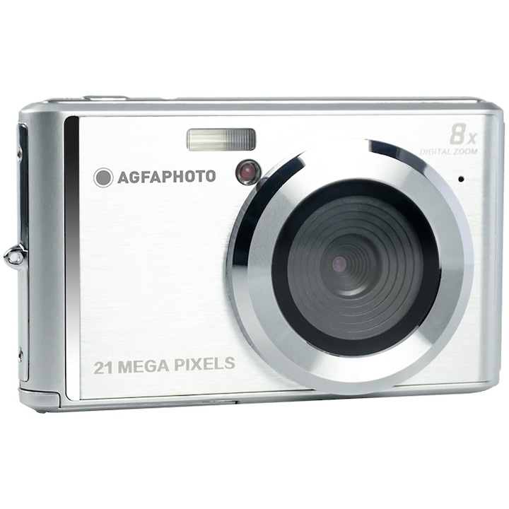 Agfa DC5200 Digitális fényképezőgép, 21 MP, 8x digitális zoom, HD/30fps videofelvétel, Ezüst