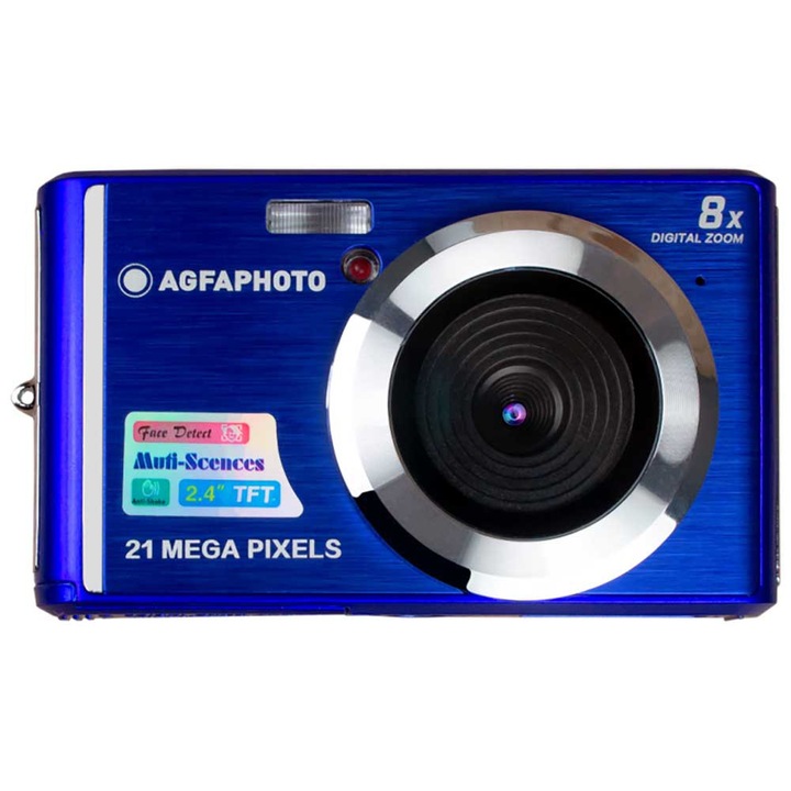 Agfa DC5200 Digitális fényképezőgép, 21 MP, 8x digitális zoom, HD/30fps videofelvétel, Kék