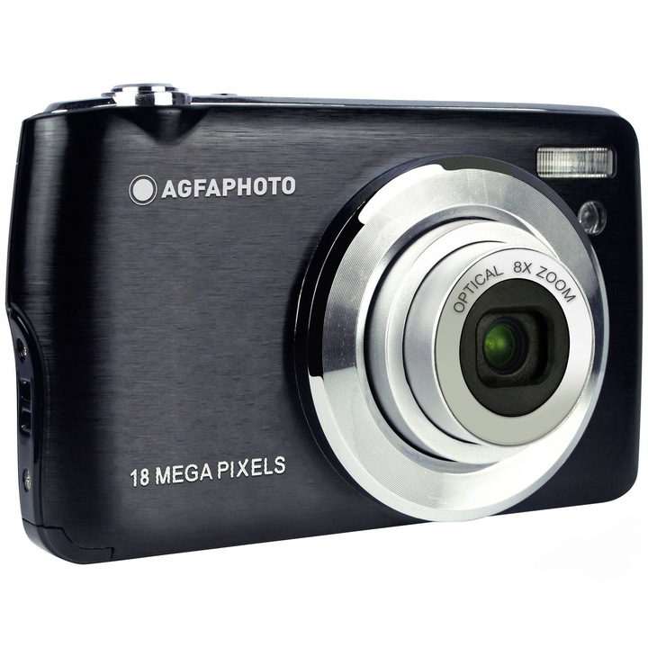 Цифров фотоапарат, Agfa, 18 MP, 8x, HD, черен