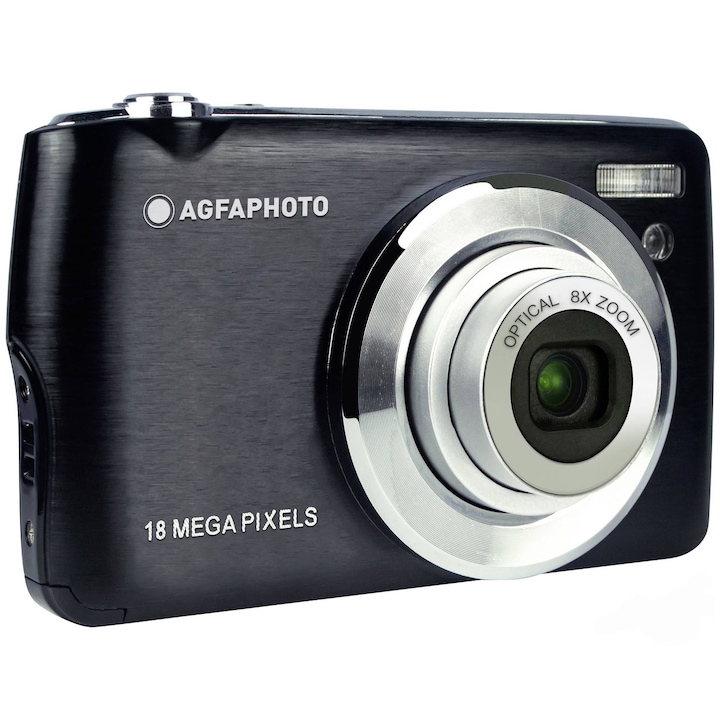 Agfa DC8200 Digitális fényképezőgép, 18 MP, 8x digitális zoom, HD videofelvétel, Fekete