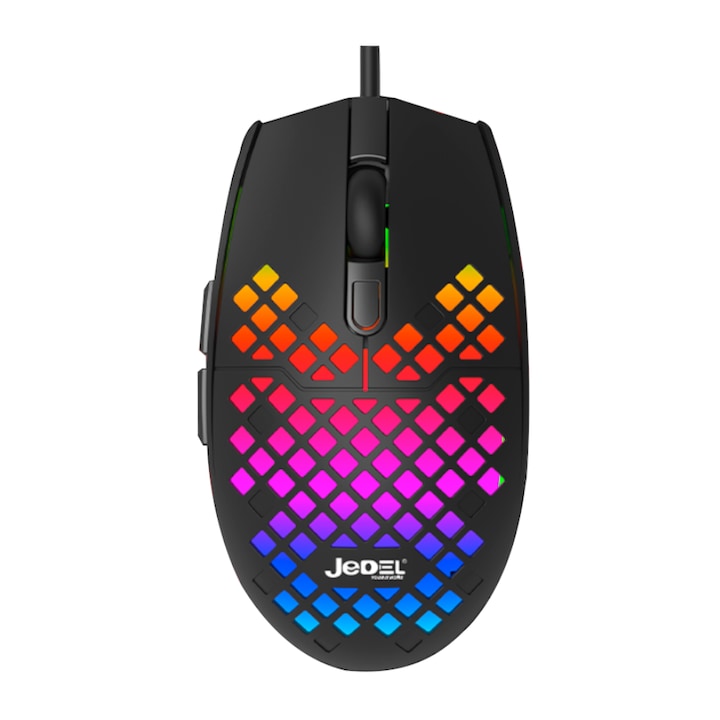 Mouse optic cu fir, JEDEL, USB, Negru
