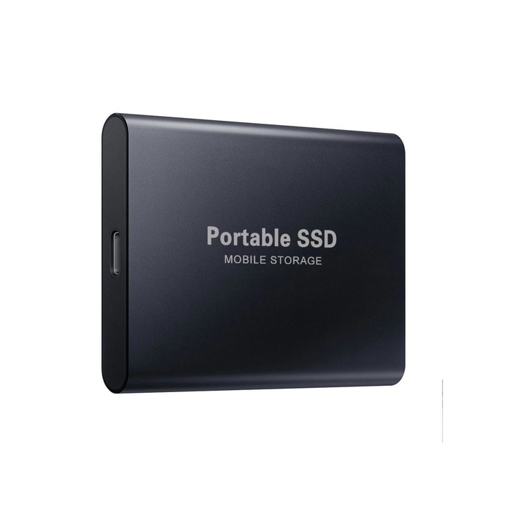 Hard disk extern SSD, Aluminiu, Portabil, USB 3.0, 1TB, Negru