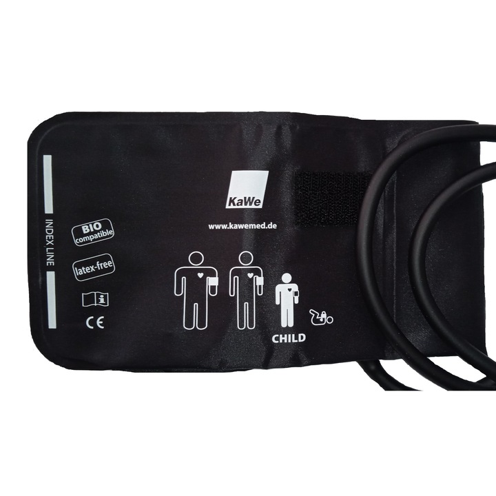 Маншет за апарат за измерване на кръвно налягане KaWe, за деца, 20.5 – 28.5 cm, Черен