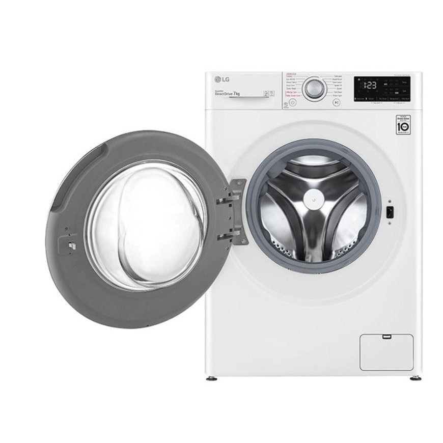 Masina de spalat rufe frontala slim LG F2WV3S7S0E, 7kg, 1200rpm, Clasa D, alb