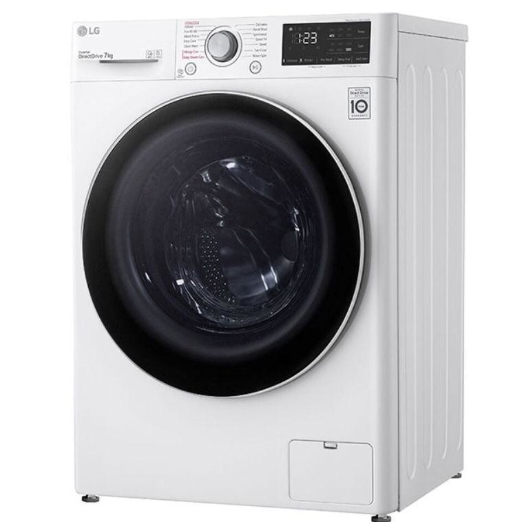 Masina de spalat rufe frontala slim LG F2WV3S7S0E, 7kg, 1200rpm, Clasa D, alb