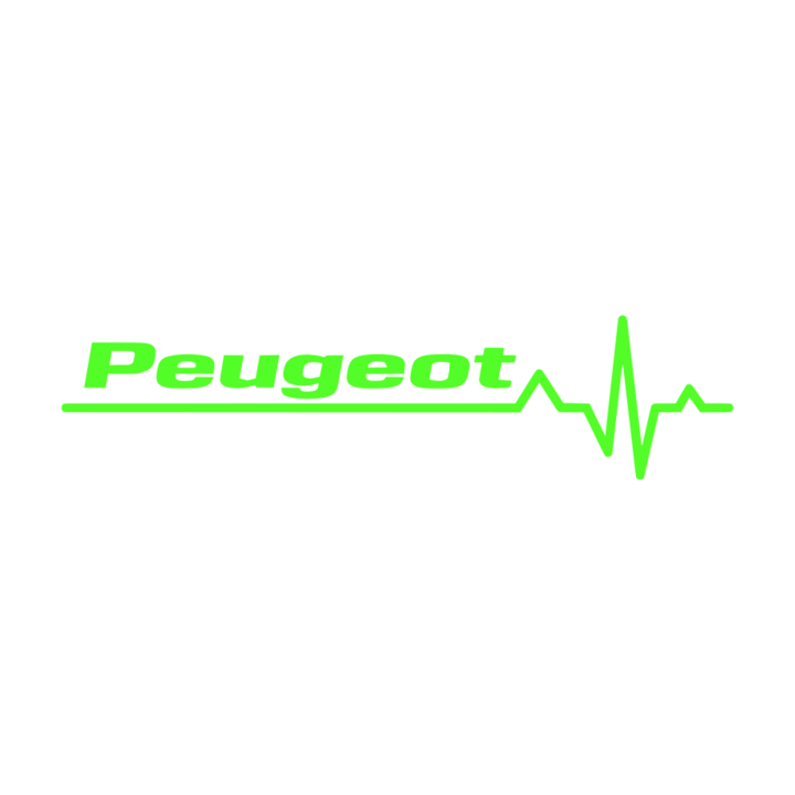 Sticker auto ''Peugeot life'', 20x7 cm, Verde