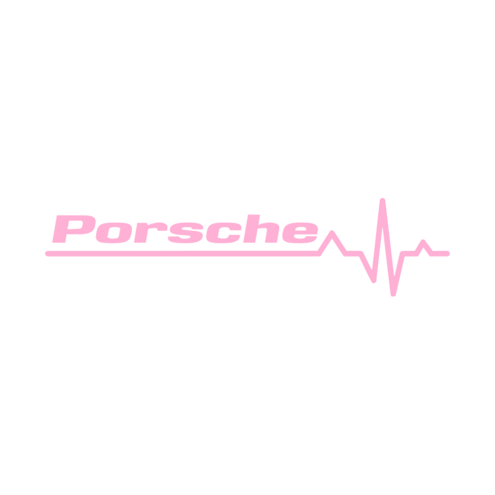 Sticker auto ''Porsche life'', 20x7 cm, Roz