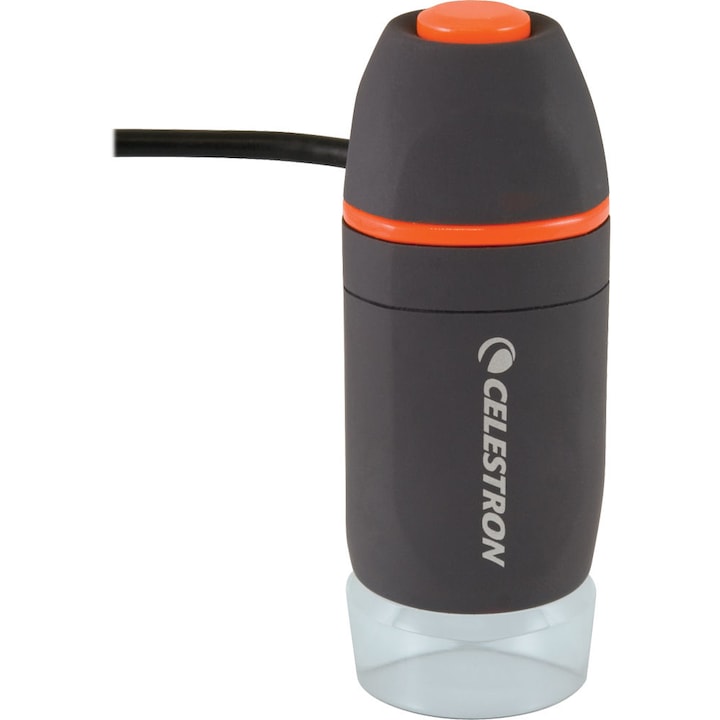 Microscop, CELESTRON, Mini, Manual, Digital, Negru/Portocaliu