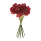 Buchet 12 trandafiri artificiale PAMI, F1021-86, Rosu, 30cm