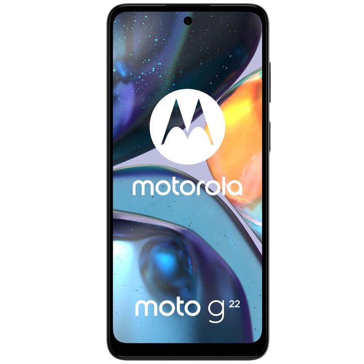 Motorola Moto G22 Mobiltelefon, Kártyafüggetlen, 64GB, 4GB RAM, Dual SIM, Fekete