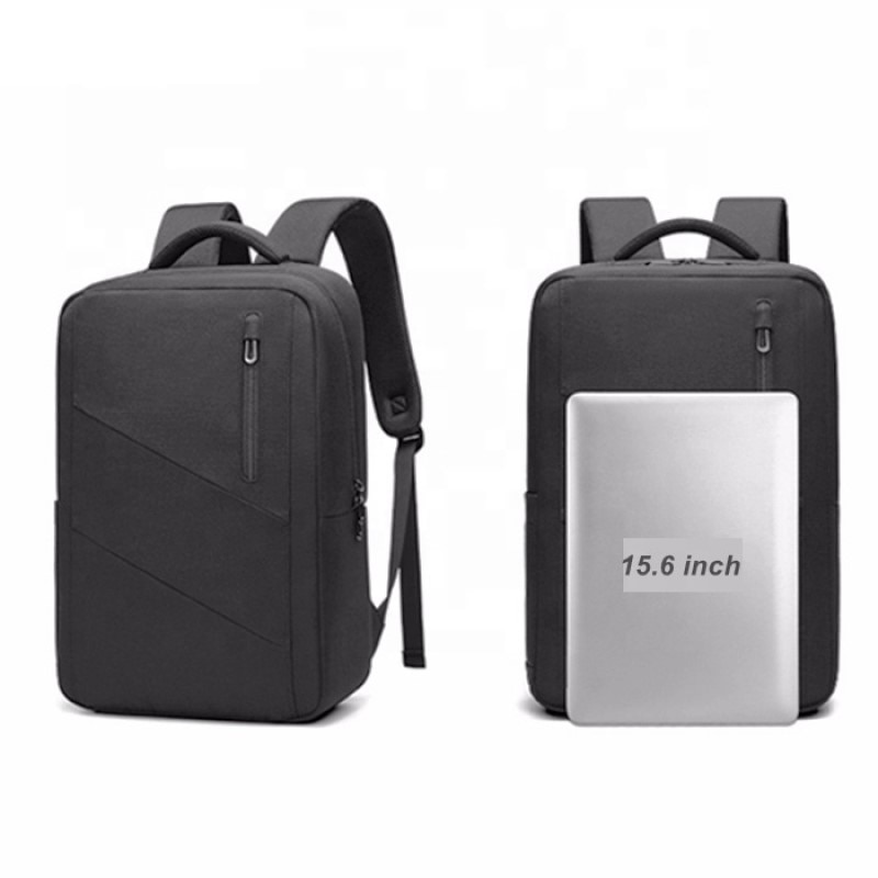Rucsac laptop 15.6", smart casual, compact, impermeabil, Escalate, 47x15x31 cm, Negru
