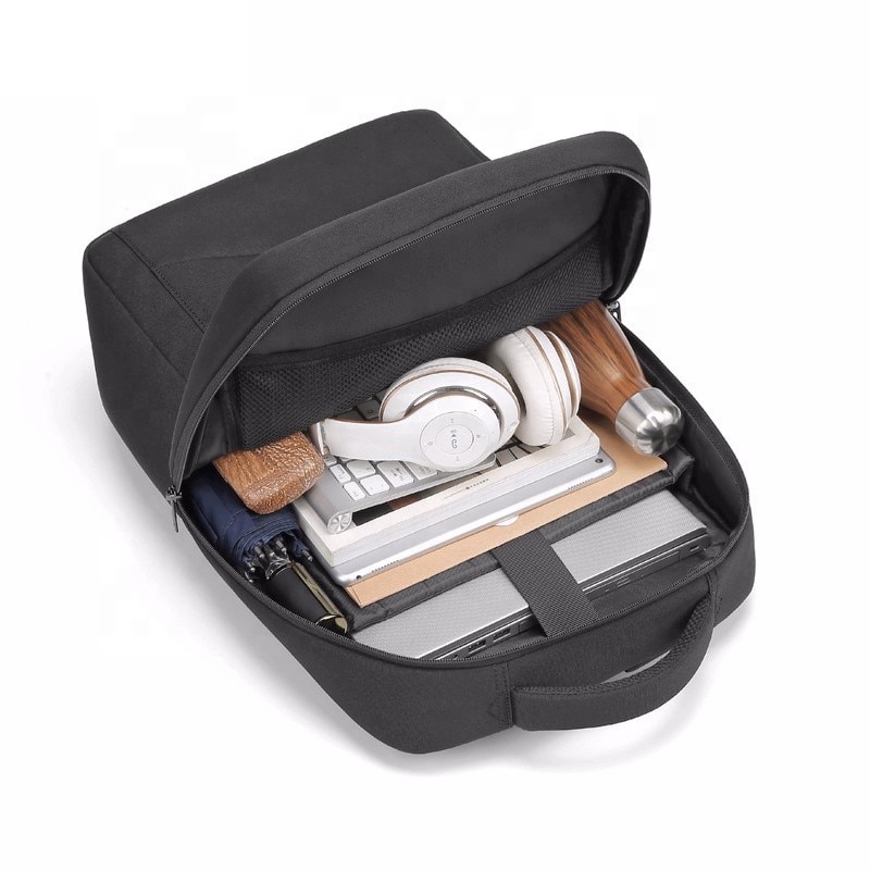 Rucsac laptop 15.6", smart casual, compact, impermeabil, Escalate, 47x15x31 cm, Negru