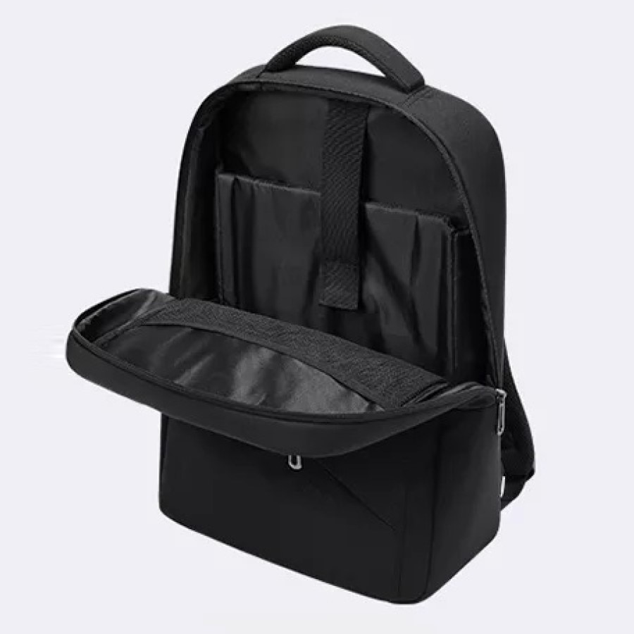 Rucsac laptop 15.6", smart casual, compact, impermeabil, Escalate, 47x15x31 cm, Negru