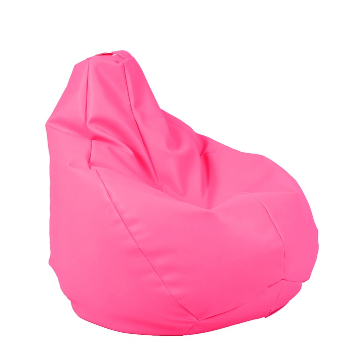 Калъф за пуф круша Pufrelax Nirvana Hobbit, 220л., Roz, Без пълнеж, Еко кожа