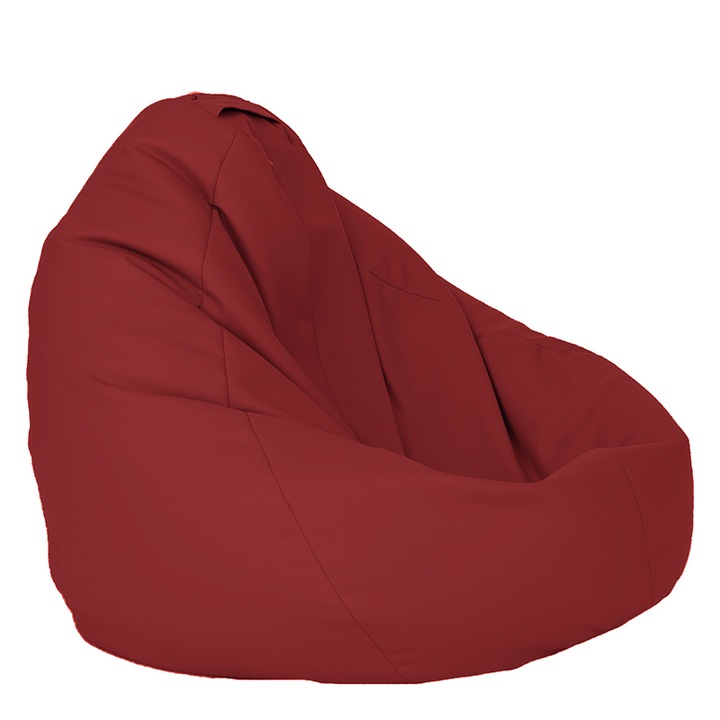 Калъф за пуф круша Pufrelax Nirvana Grande, 320л., Bordo, Без пълнеж, Еко кожа