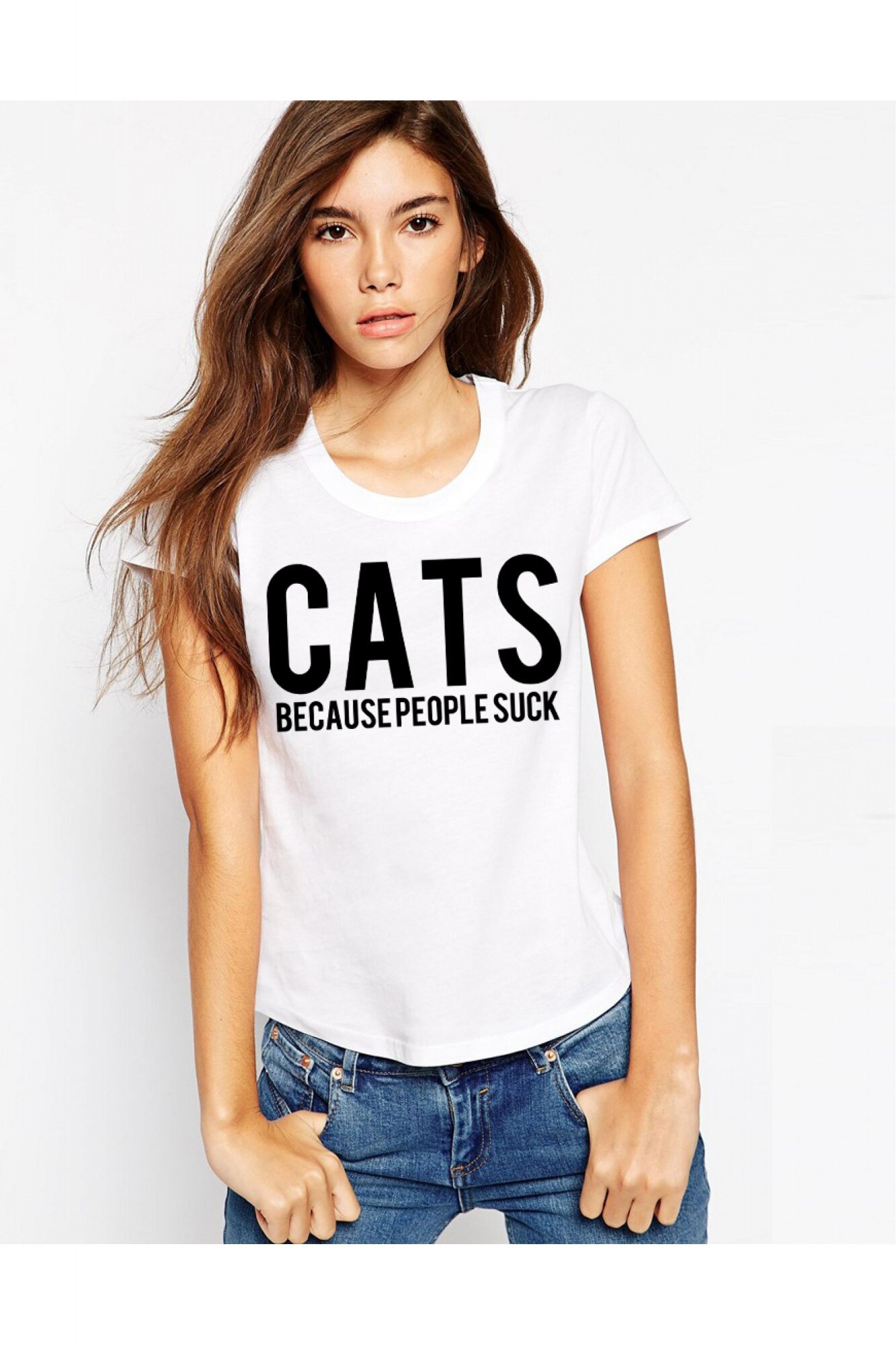 Tricou dama - CATS, THEICONIC, Alb