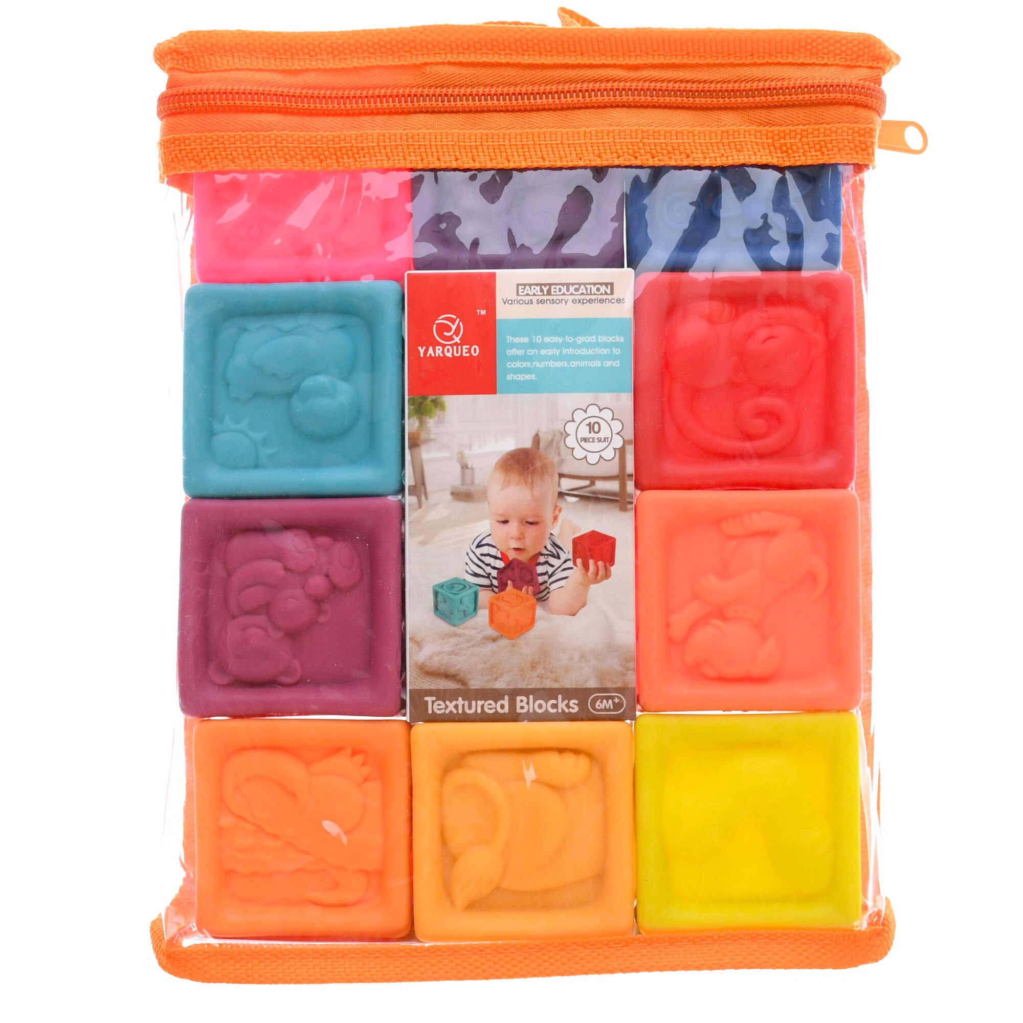 Set cuburi chitaitoare de construit din plastic, 10 cuburi - 3303029B ...