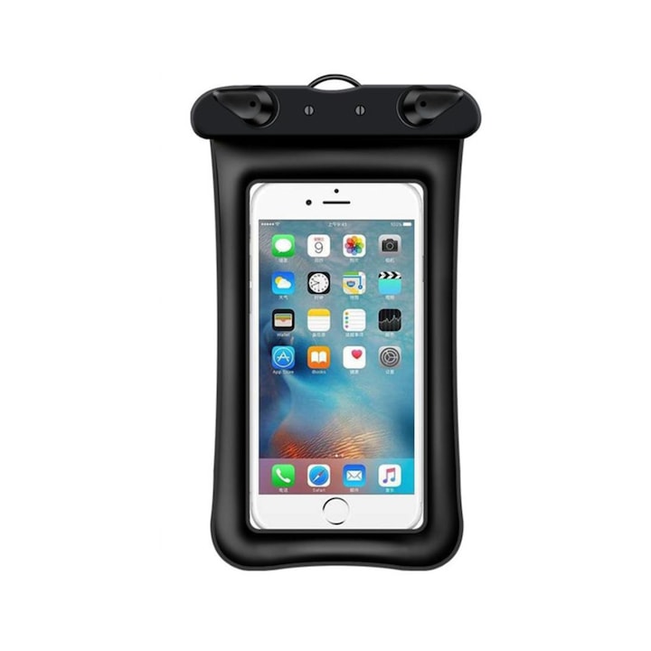 Husa subacvatica Parafasa, 6.5 inch, Poliuretan termoplastic, Negru