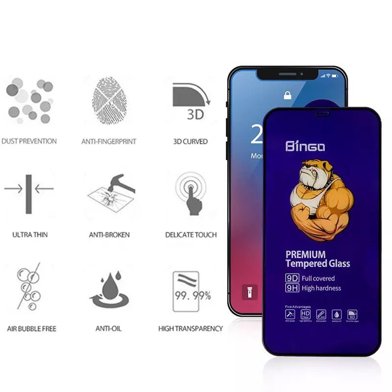 Folie sticla securizata Premium Full Glue pentru iPhone 11/XR, Bingo