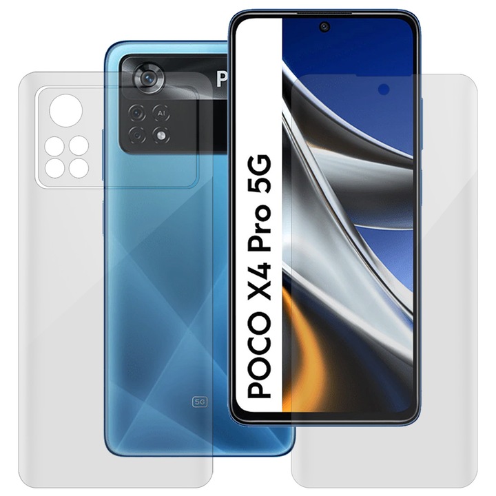 Комплект 2 фолиа SILKASE за Xiaomi Poco X4 Pro 5G, защита на телефона, възобновяем силикон