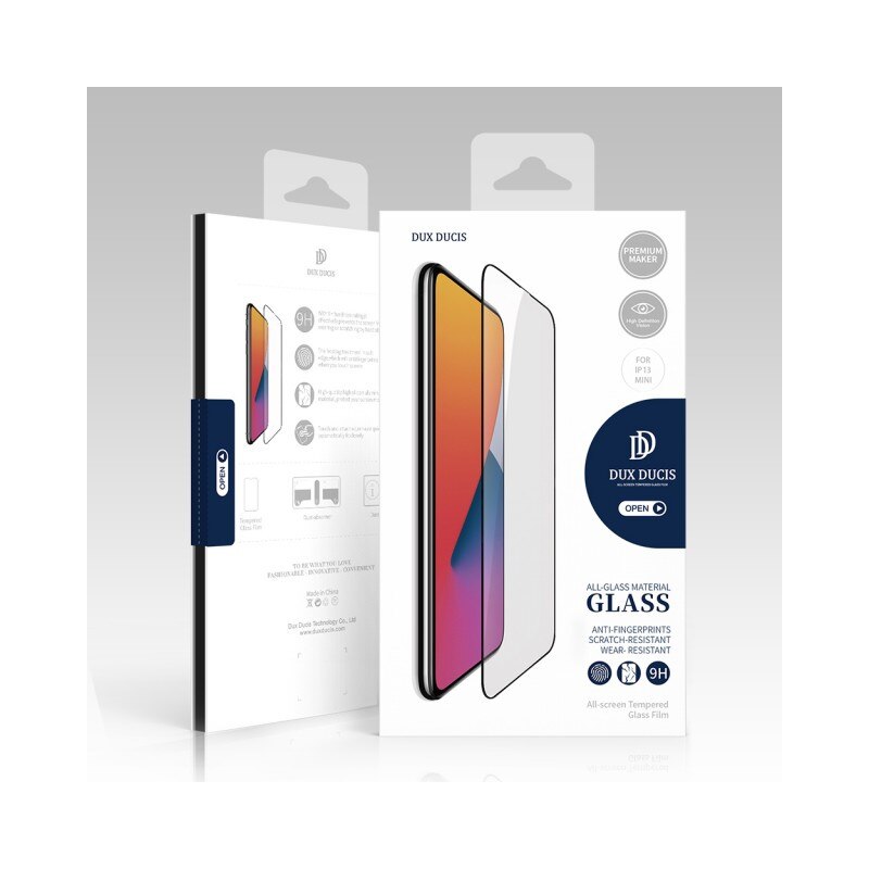 Folie Sticla Securizata Duxducis Compatibila Cu iPhone 13 Mini, Full Glue - Case Friendly
